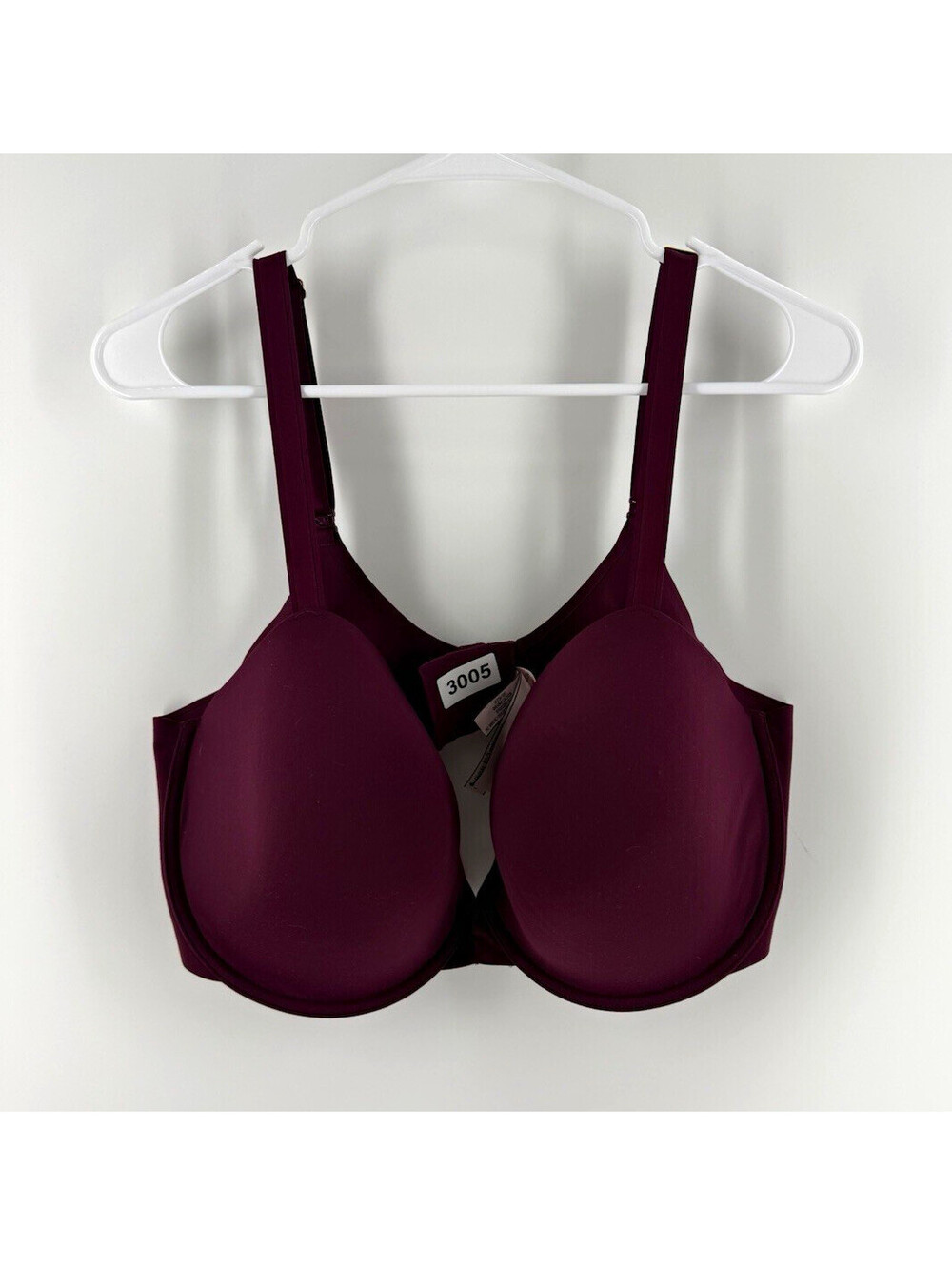 Victoria's Secret Demi Underwire Bra 42DDD Burgundy Lined Padded Adjustable